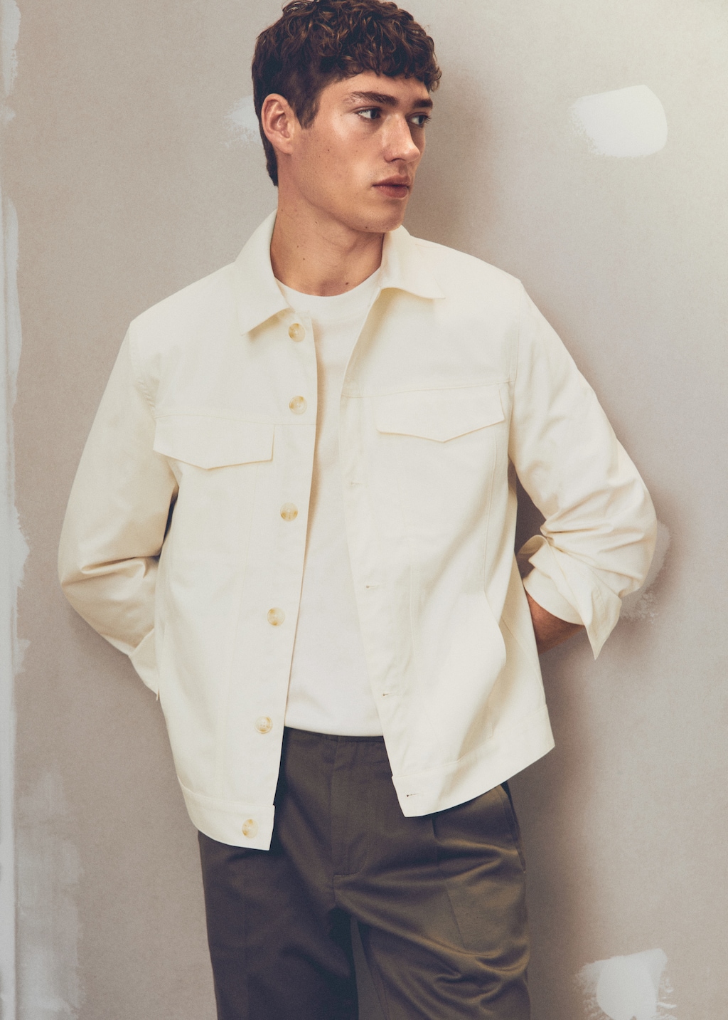 Chest-pocket cotton overshirt - Details of the article 7