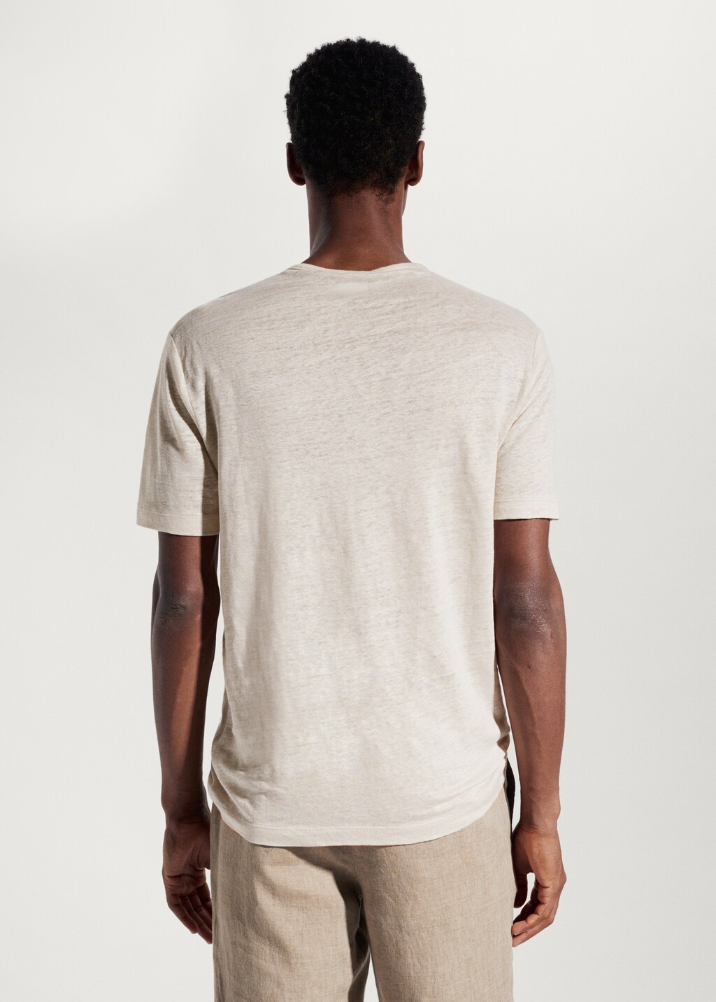 100% linen Henley t-shirt - Reverse of the article