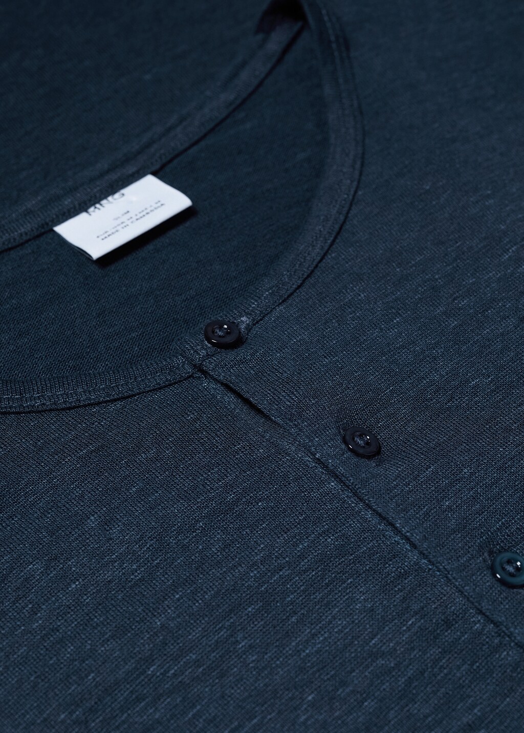 100% linen Henley t-shirt - Details of the article 8