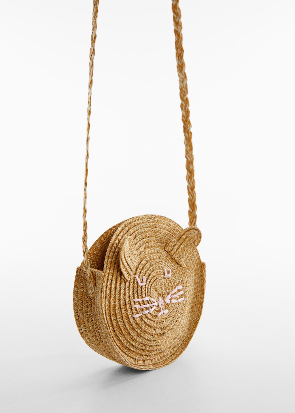 Rounded straw bag - Medium plane