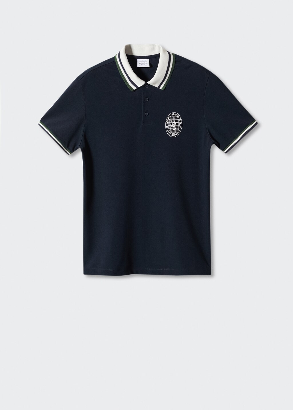 Printed cotton piqué polo shirt - Article without model