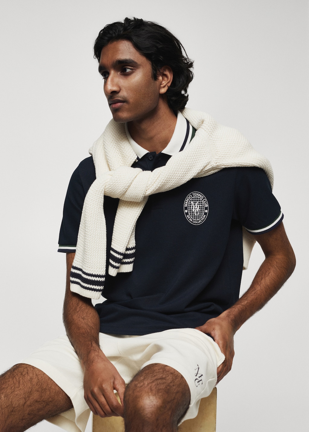 Printed cotton piqué polo shirt - Details of the article 2