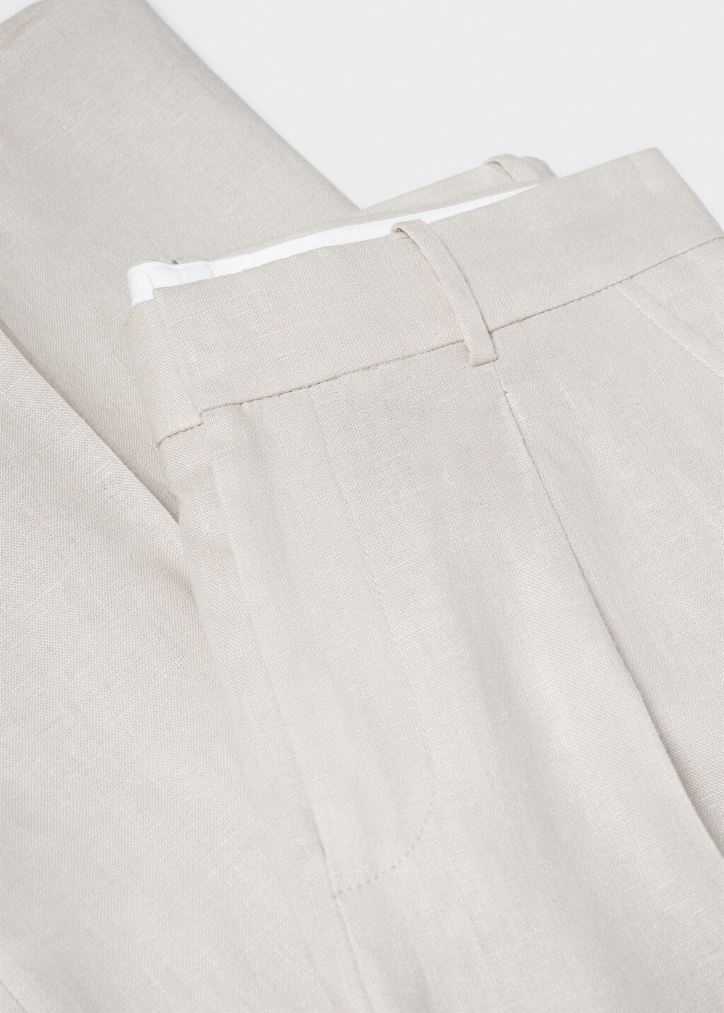 Straight linen-blend pants - Details of the article 8