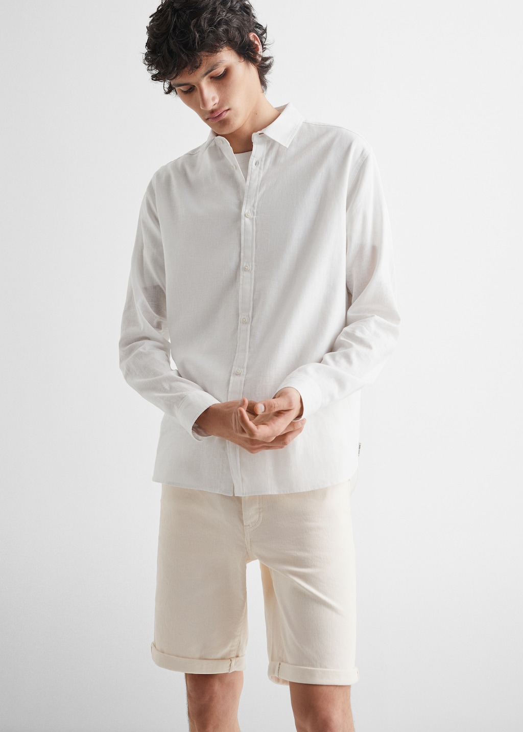 Linen-blend shirt - Medium plane