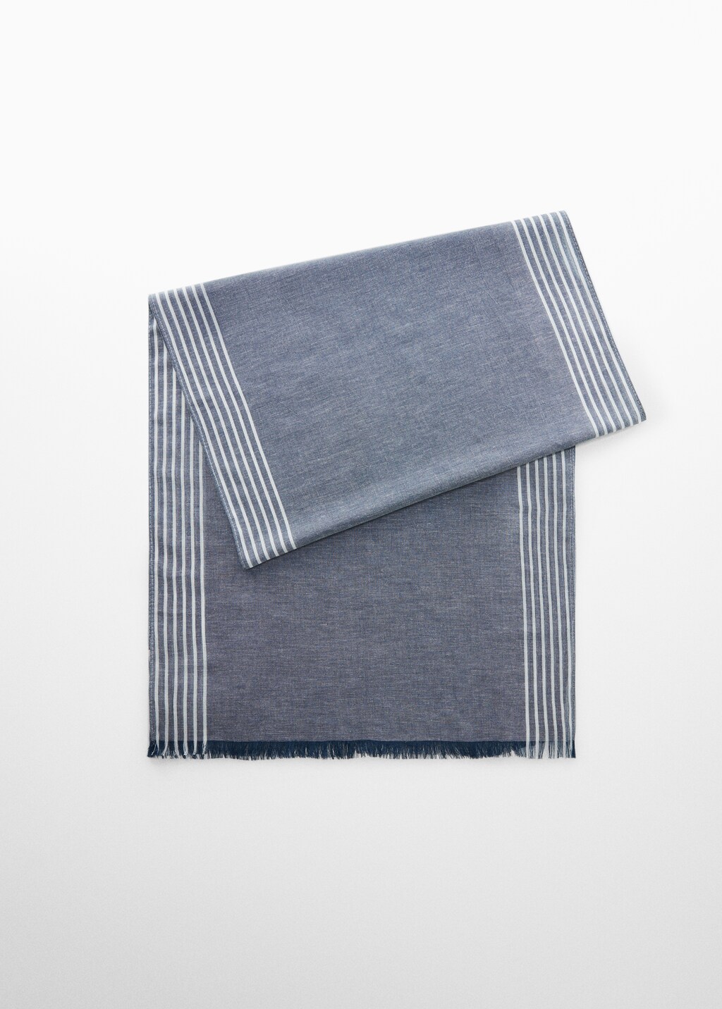 Striped linen cotton scarf - Article without model