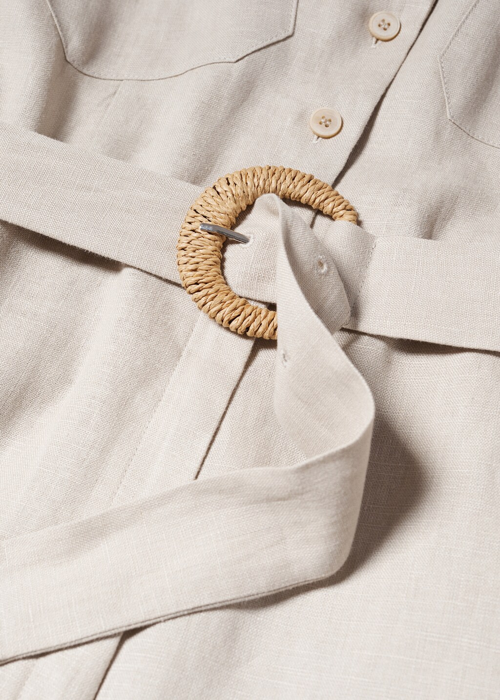 Belt linen jumpsuit - Details of the article 8