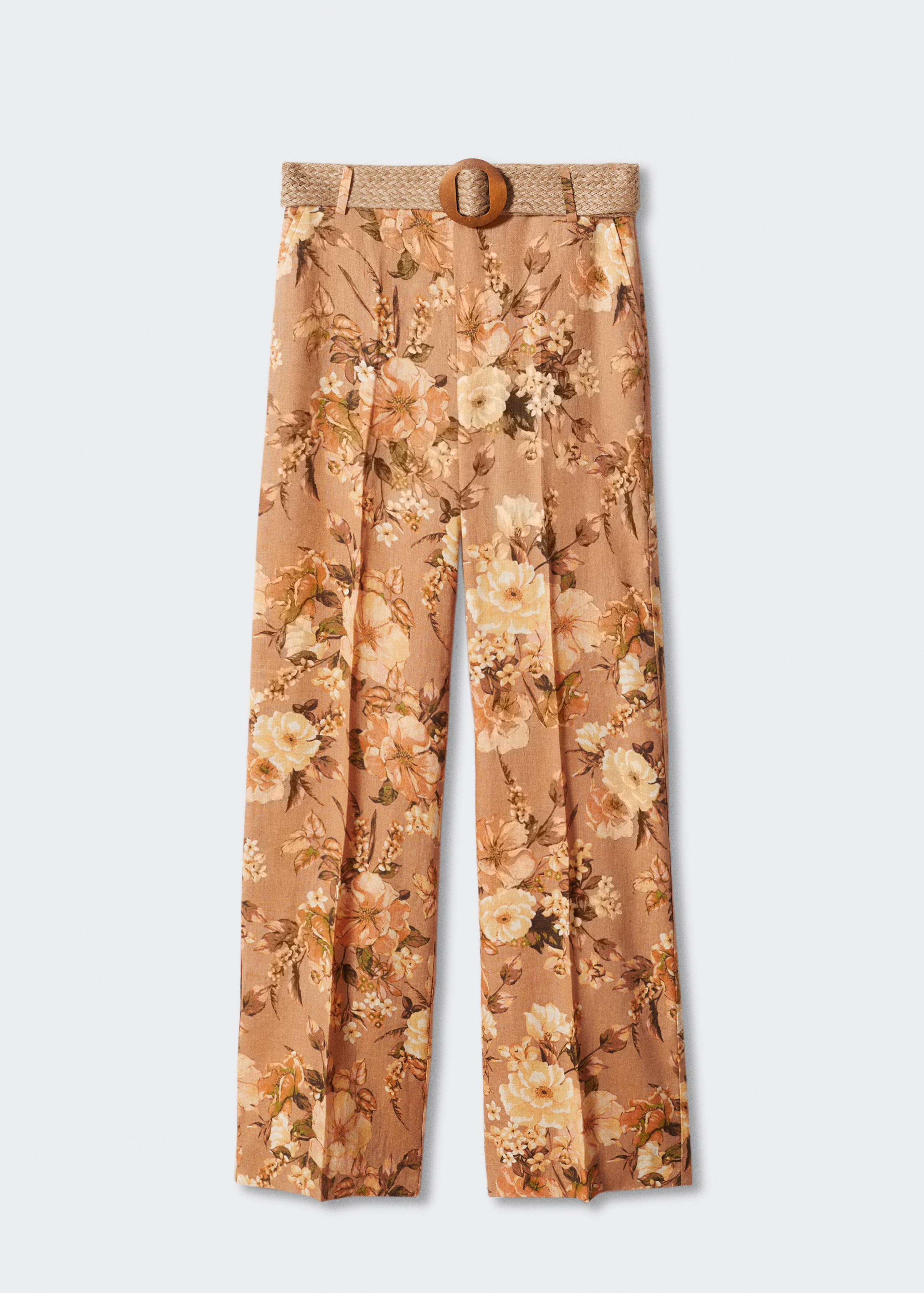 Floral linen trousers - Article without model