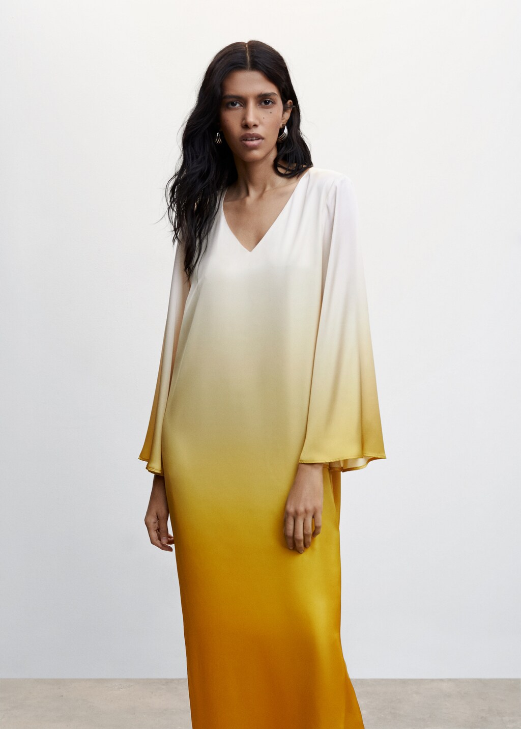 Gradient satin dress - Woman | MANGO OUTLET USA