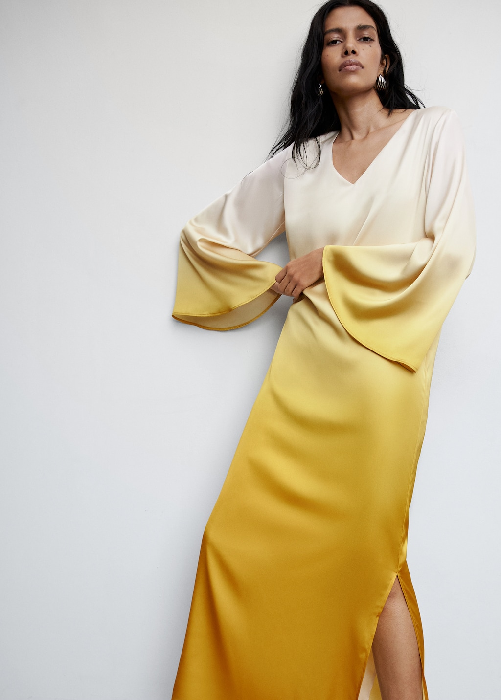 Gradient satin dress - Details of the article 2