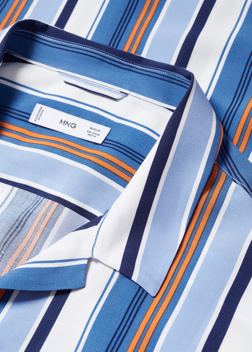 Regular-fit striped bowling shirt - Details of the article 8