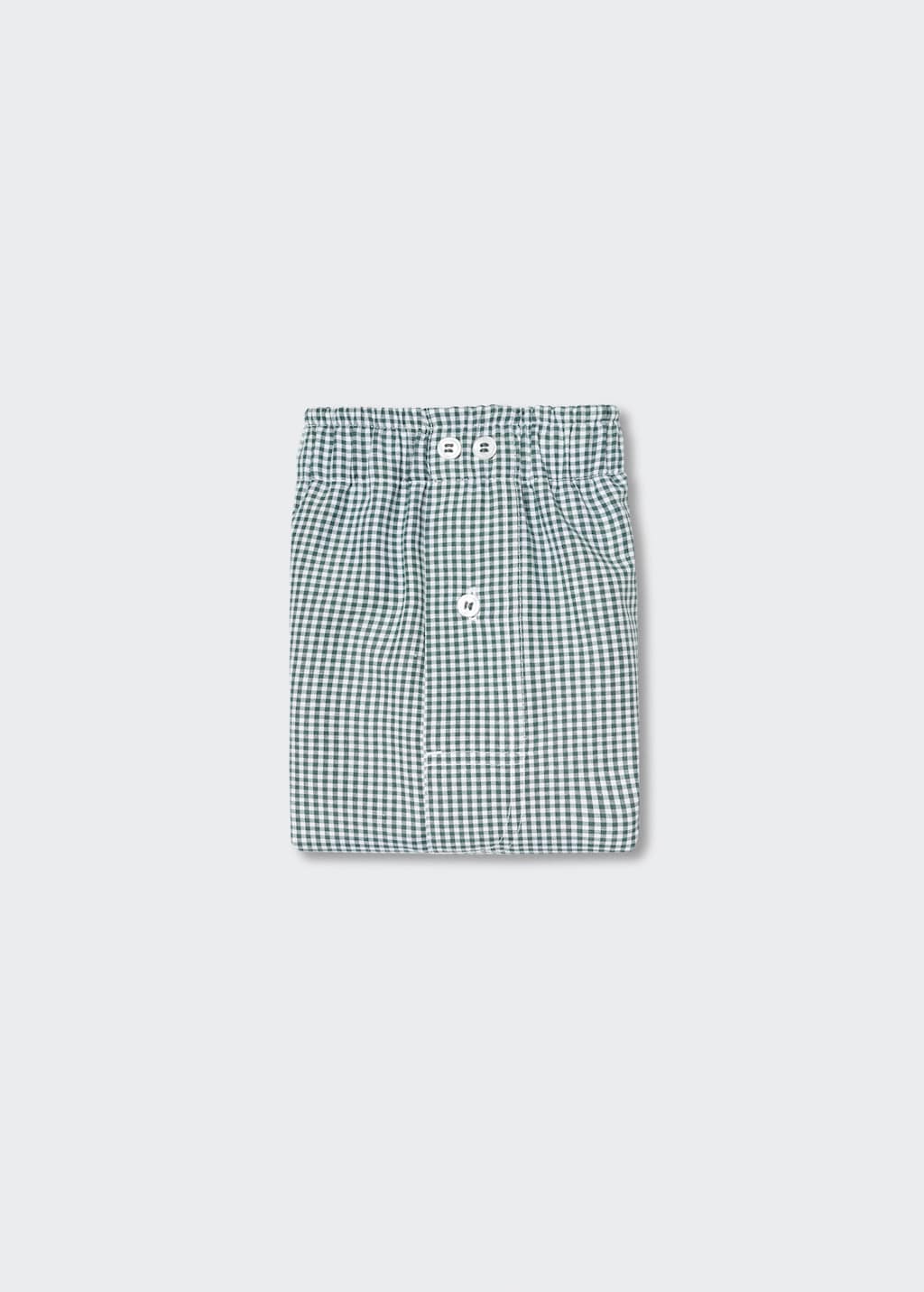 Gingham check cotton briefs - Details of the article 0