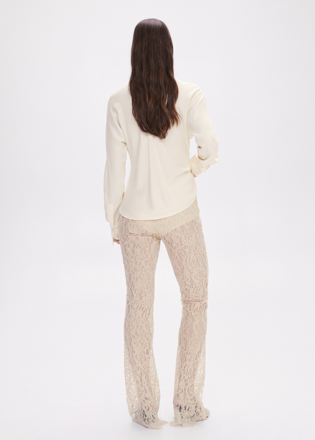 Lace flare trousers - Reverse of the article