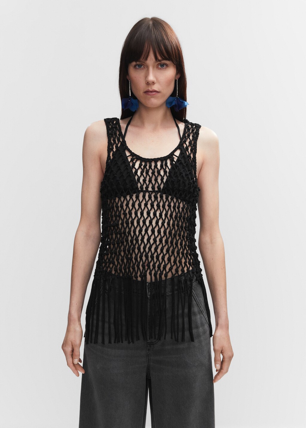 Mesh-Top mit Fransen-Details - Detail des Artikels 6