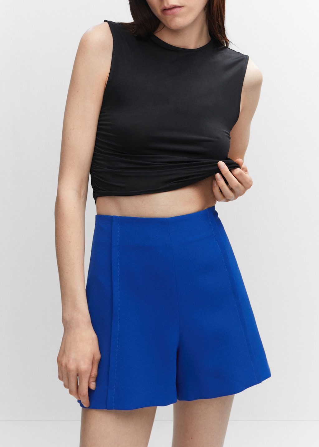 High-waist straight shorts - Details of the article 6