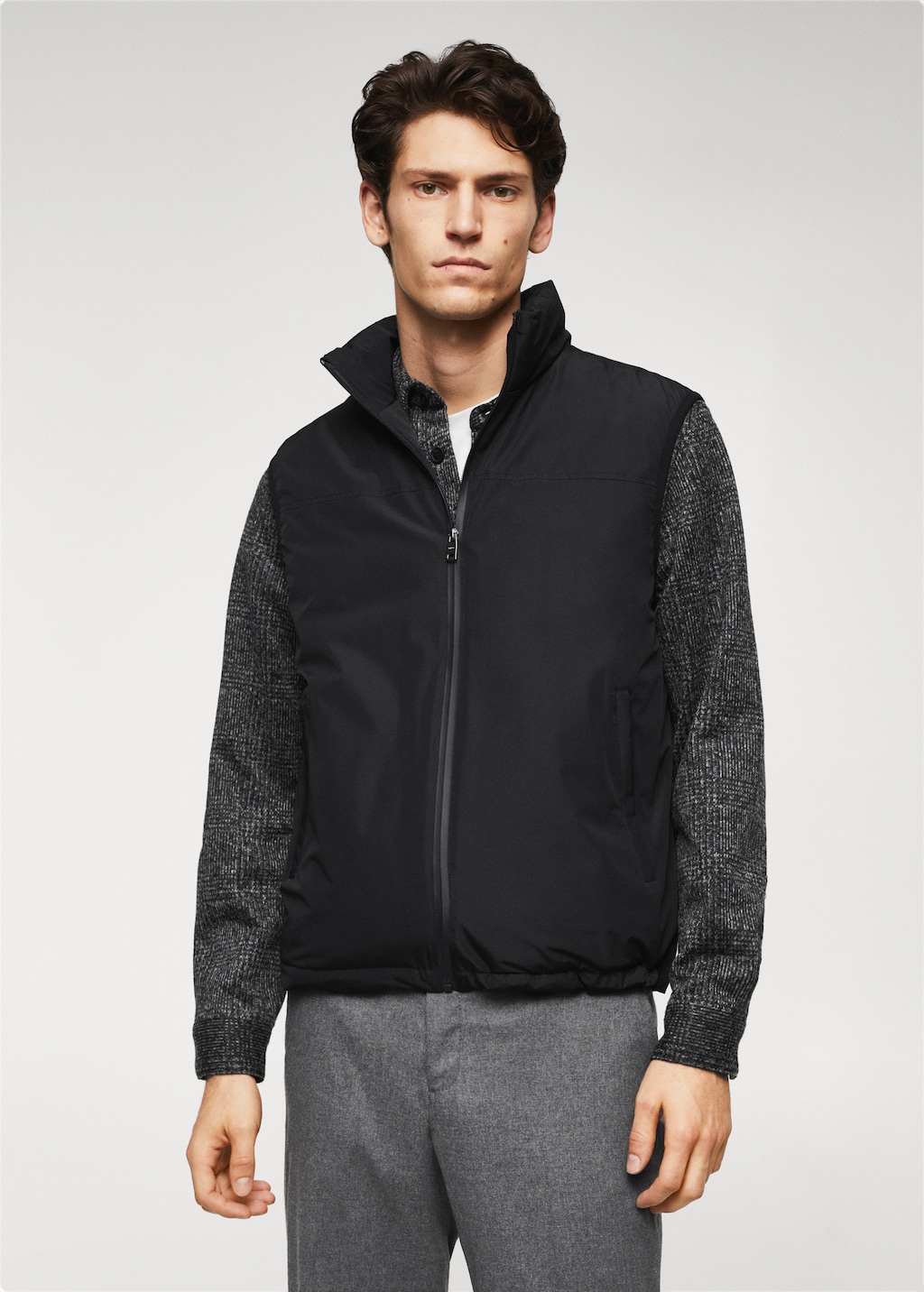 Water-repellent quilted gilet - Medium plane