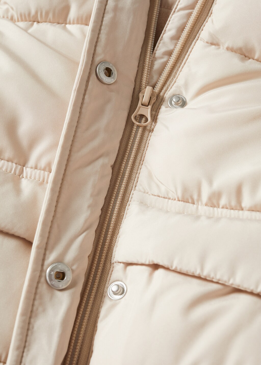 Padded anorak with shearling lining - Details of the article 0