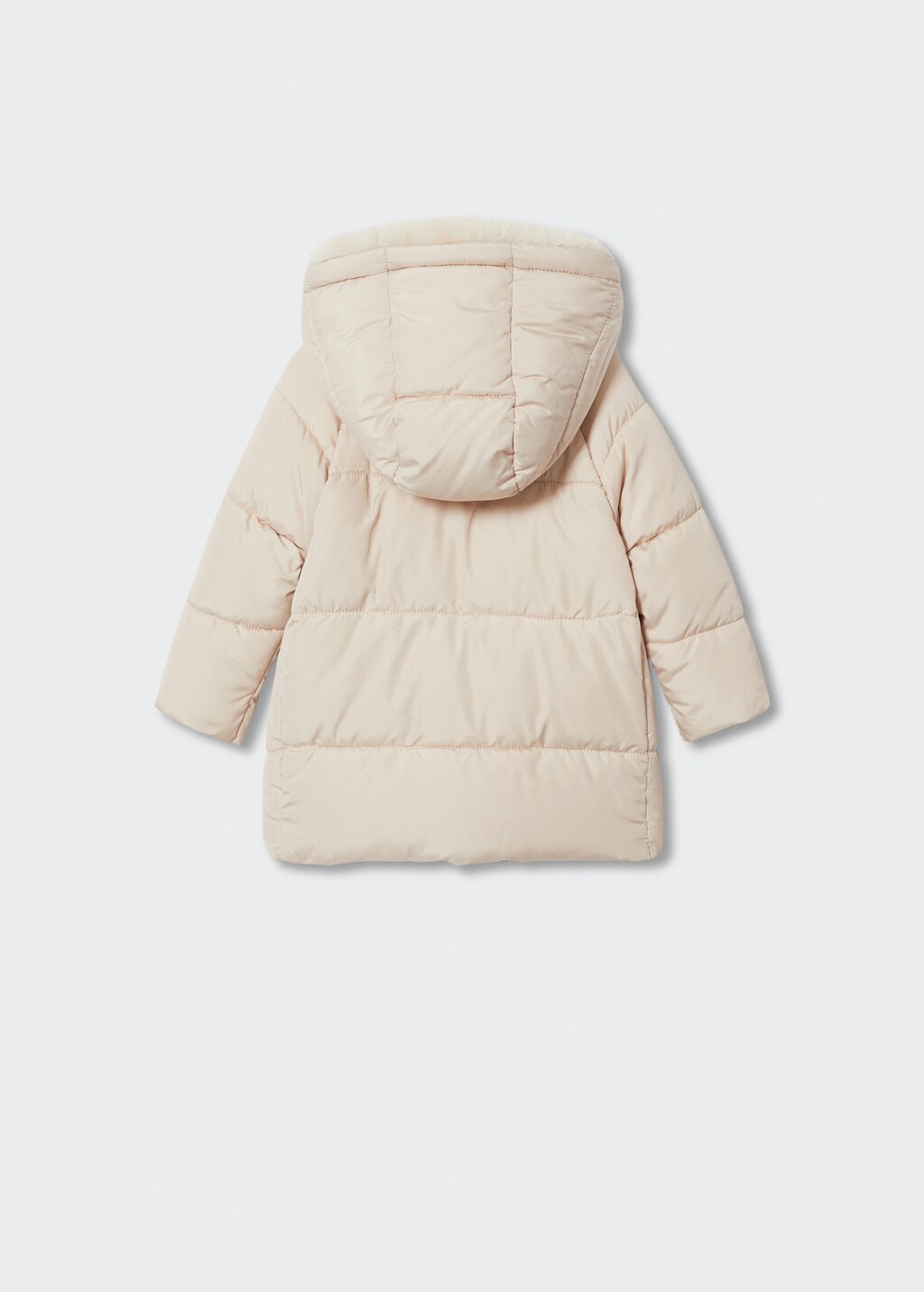 Padded anorak with shearling lining - Reverse of the article