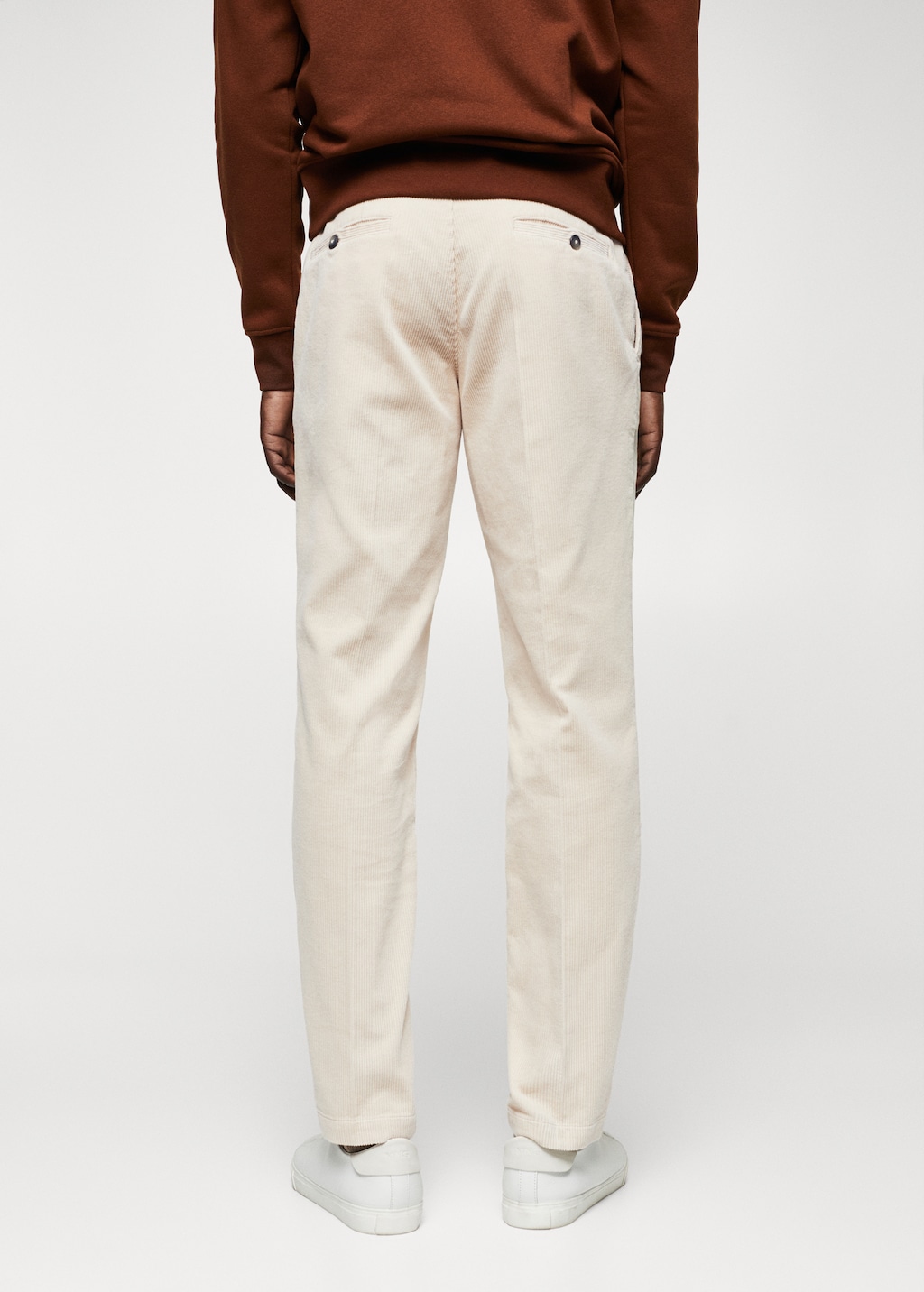 Pleated corduroy trousers - Reverse of the article