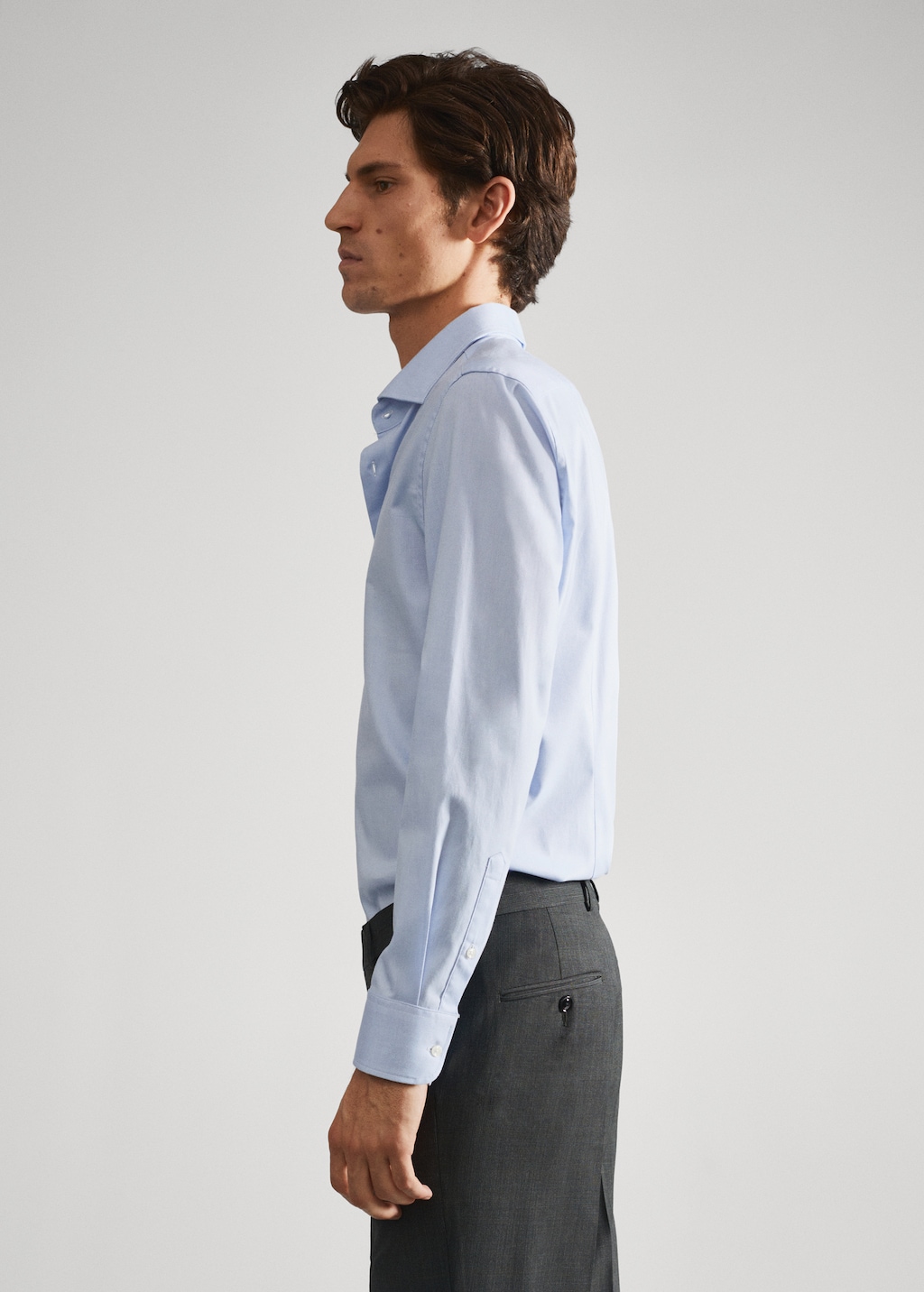 Slim fit structured suit shirt - Details of the article 6