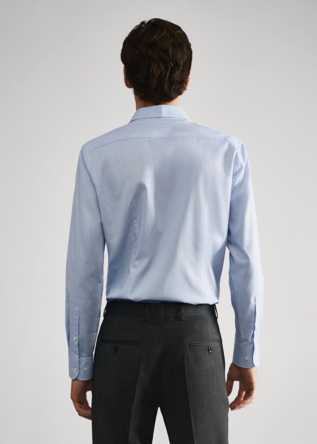 Slim fit structured suit shirt - Reverse of the article