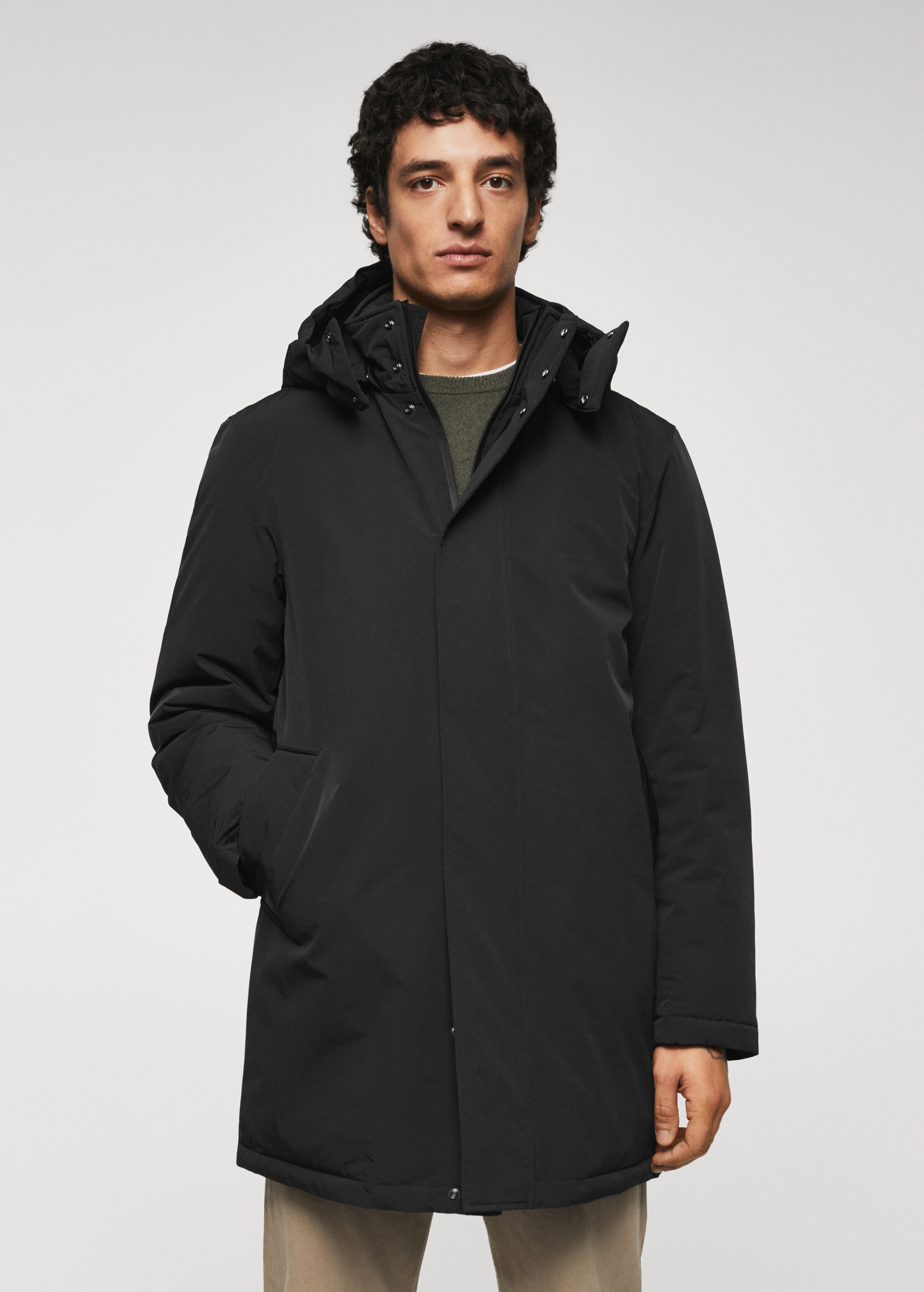 Quilted hooded parka - Medium plane