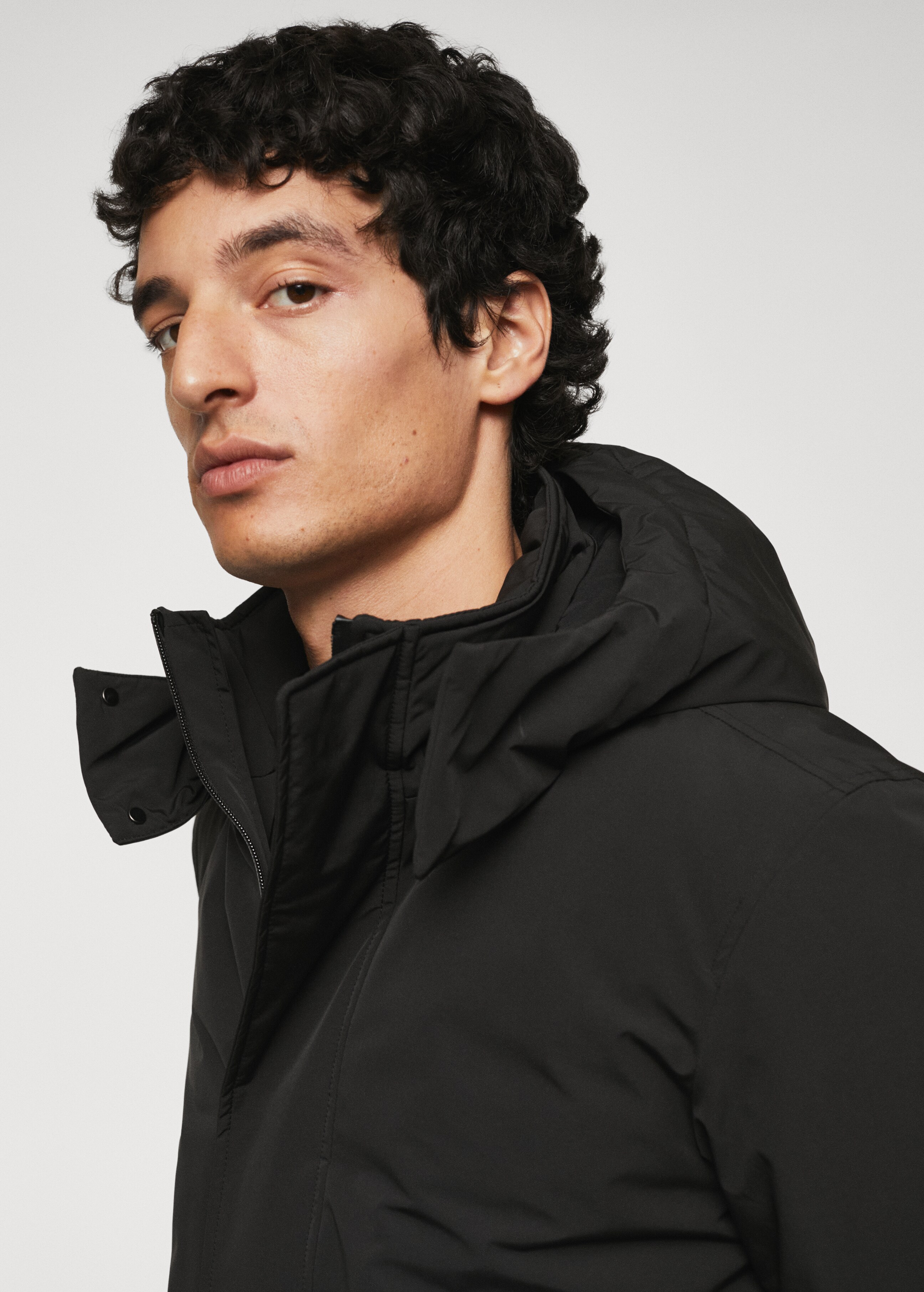Quilted hooded parka - Details of the article 1