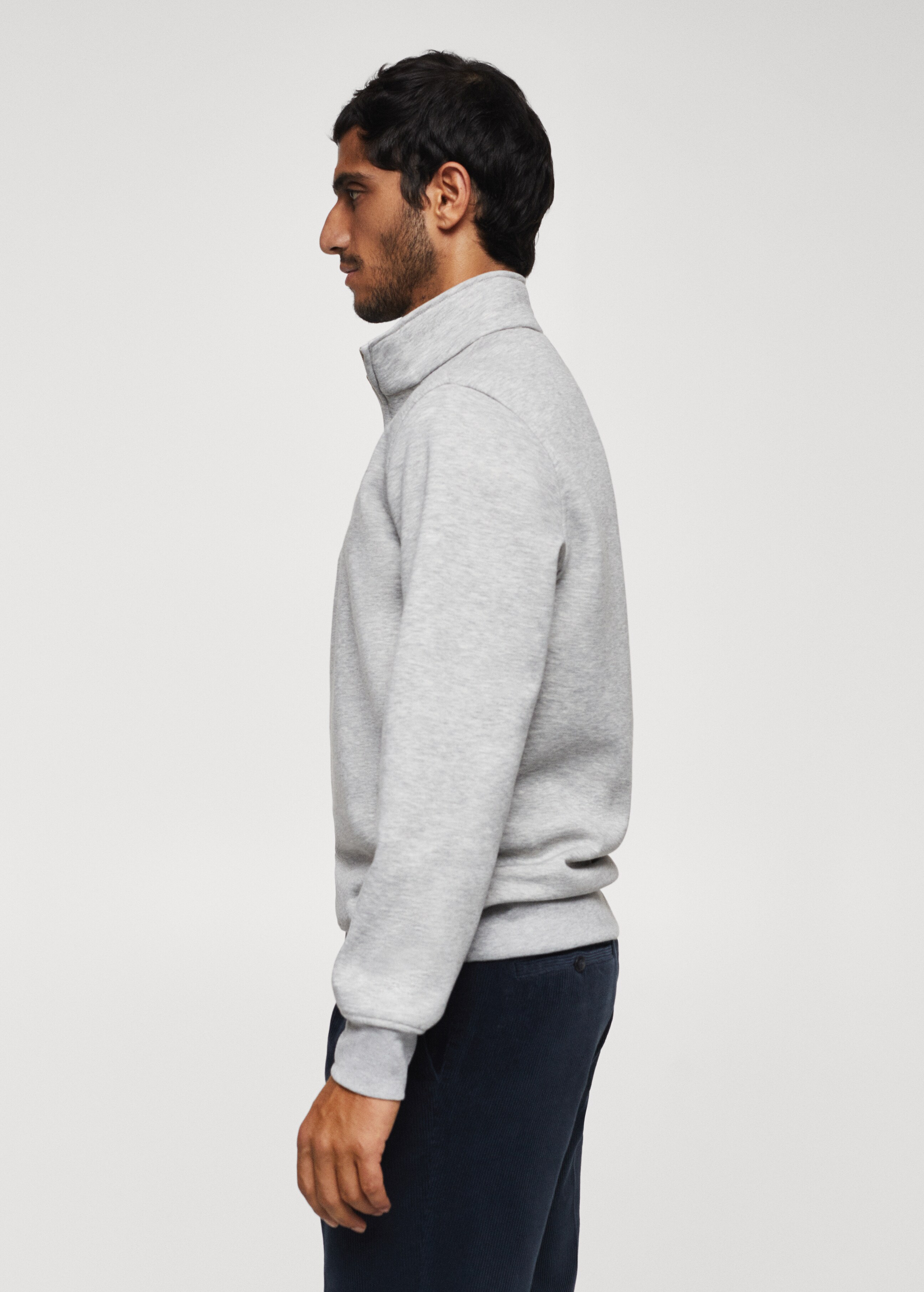 Cotton sweatshirt with zip neck - Details of the article 6