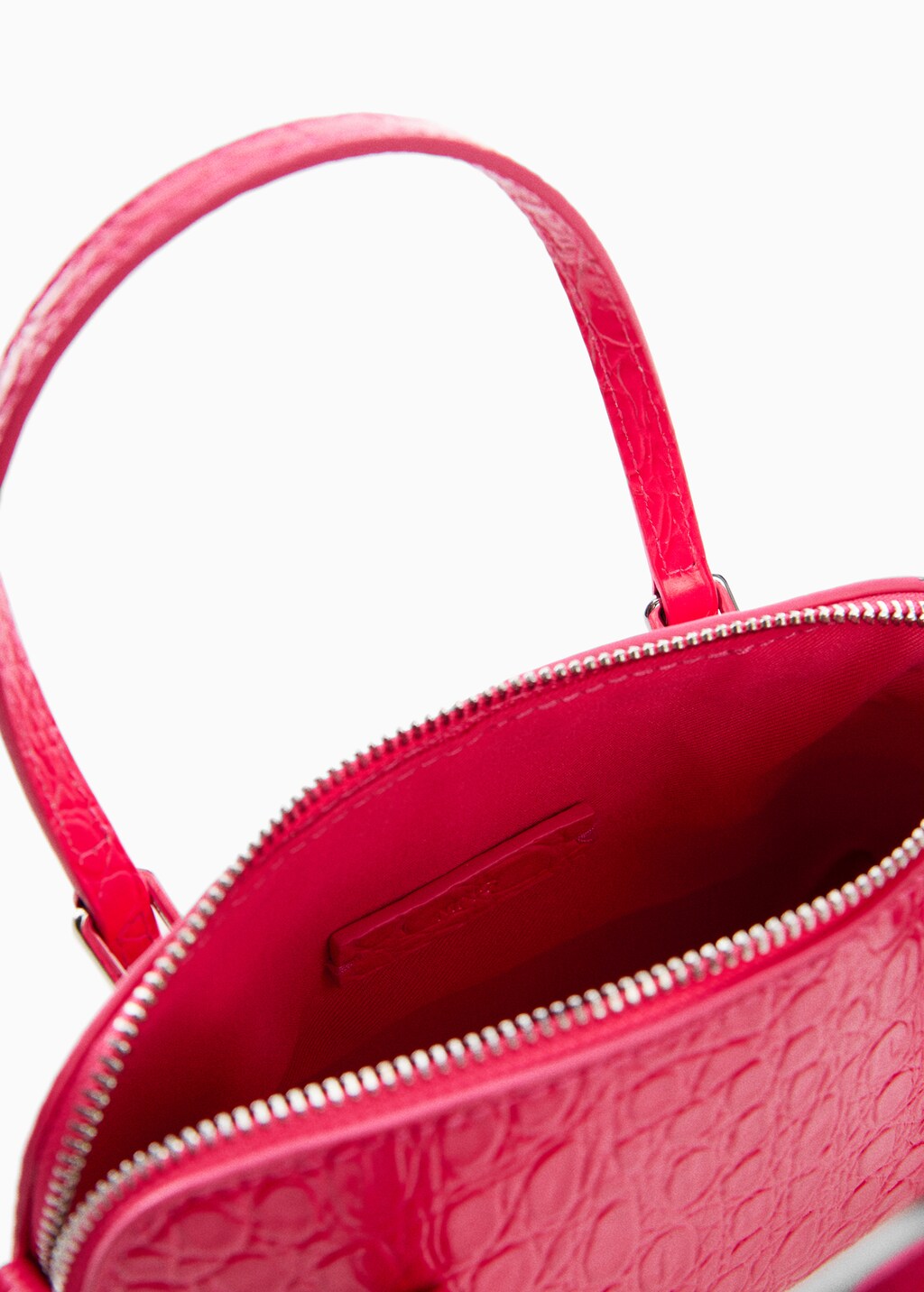 Crocodile-effect double handle bag - Details of the article 3