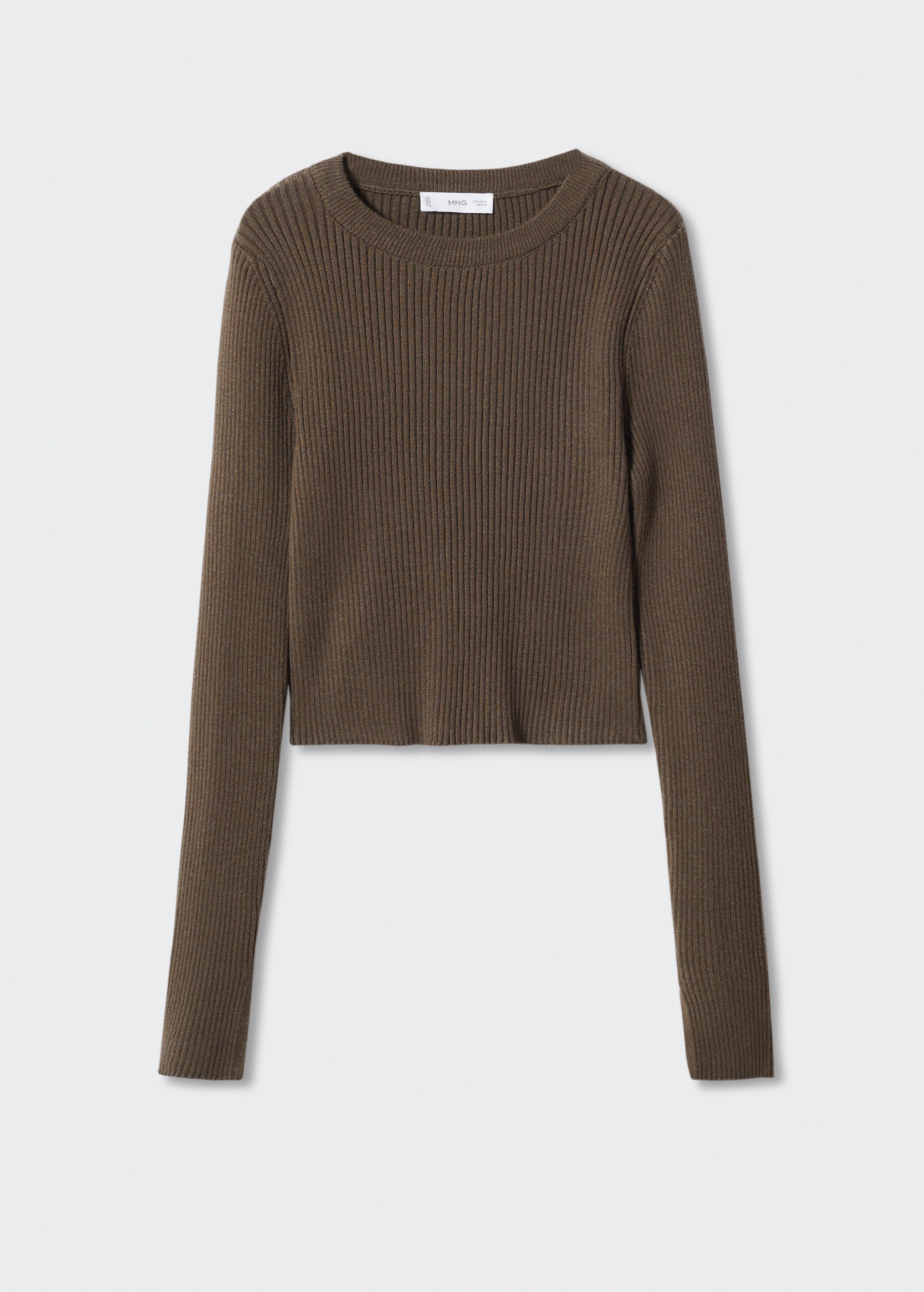 Cropped ribbed sweater - Article without model