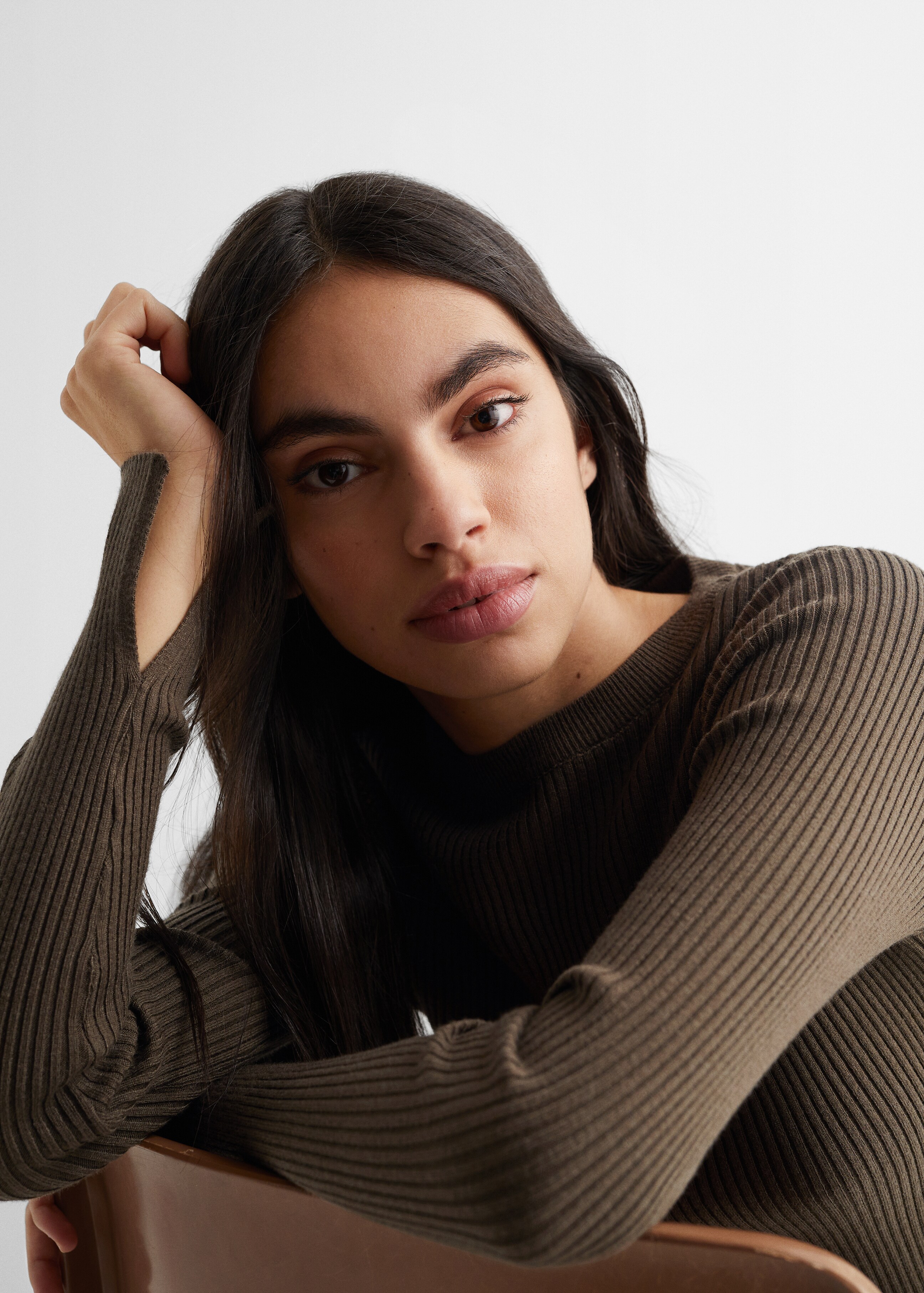Cropped ribbed sweater - Details of the article 1
