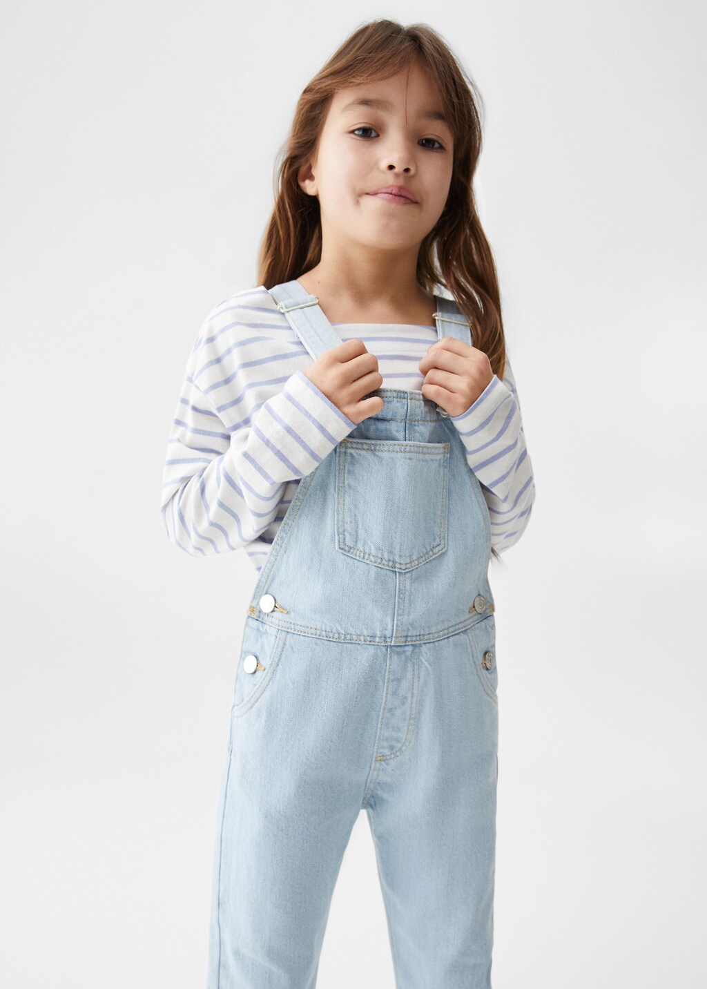 Lined denim dungarees - Medium plane