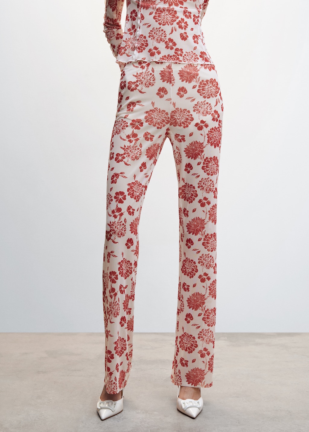 Floral print trousers - Medium plane