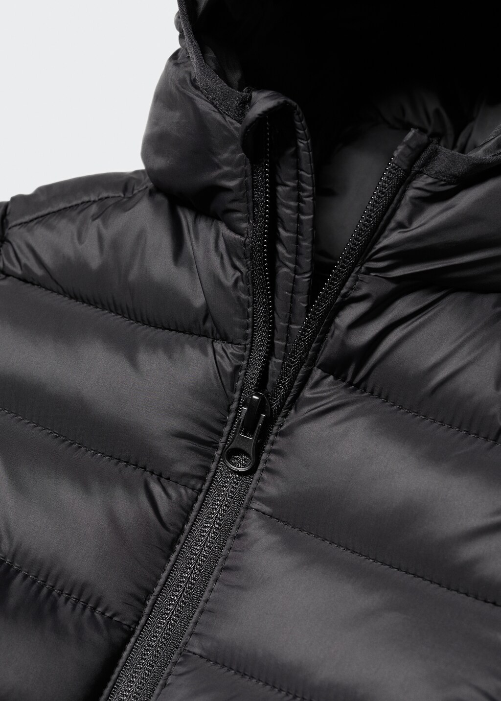 Side-zip quilted coat - Details of the article 0