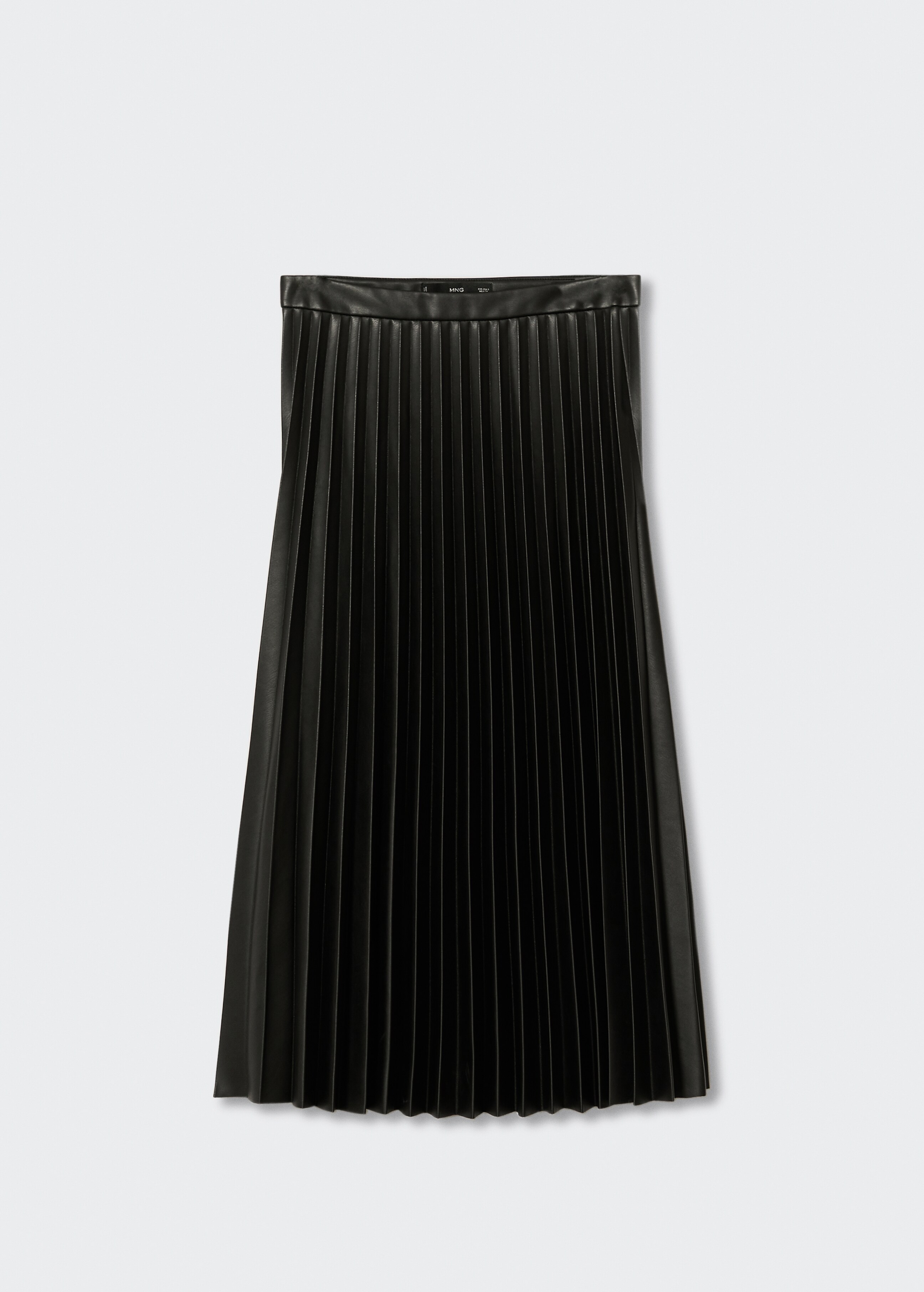 Faux-leather pleated skirt - Article without model