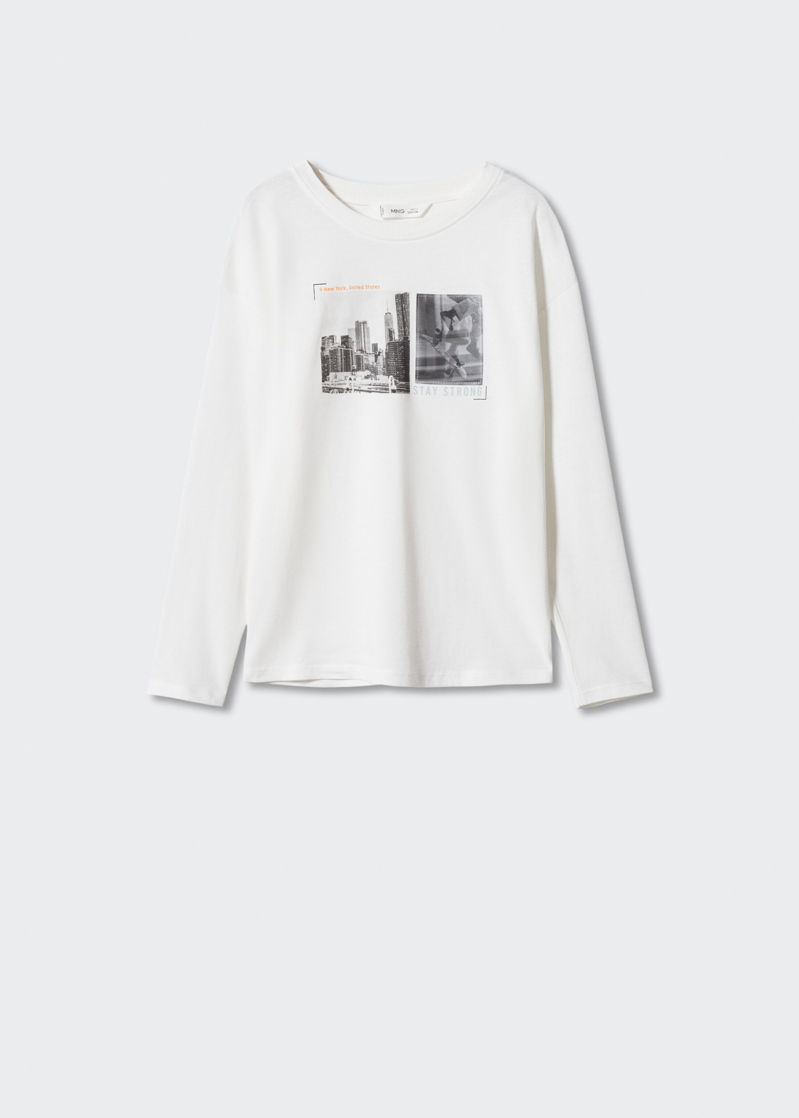 T-shirt de manga comprida com impressão lenticular - Artigo sem modelo