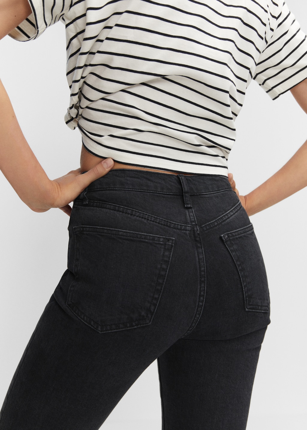 Jean fashion cropped femme