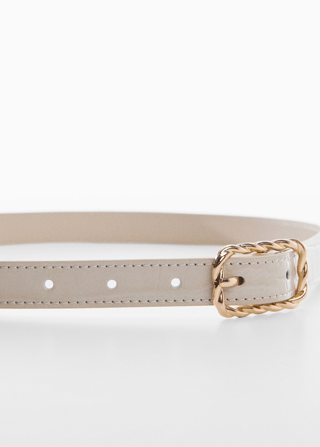 Embossed buckle belt - Medium plane