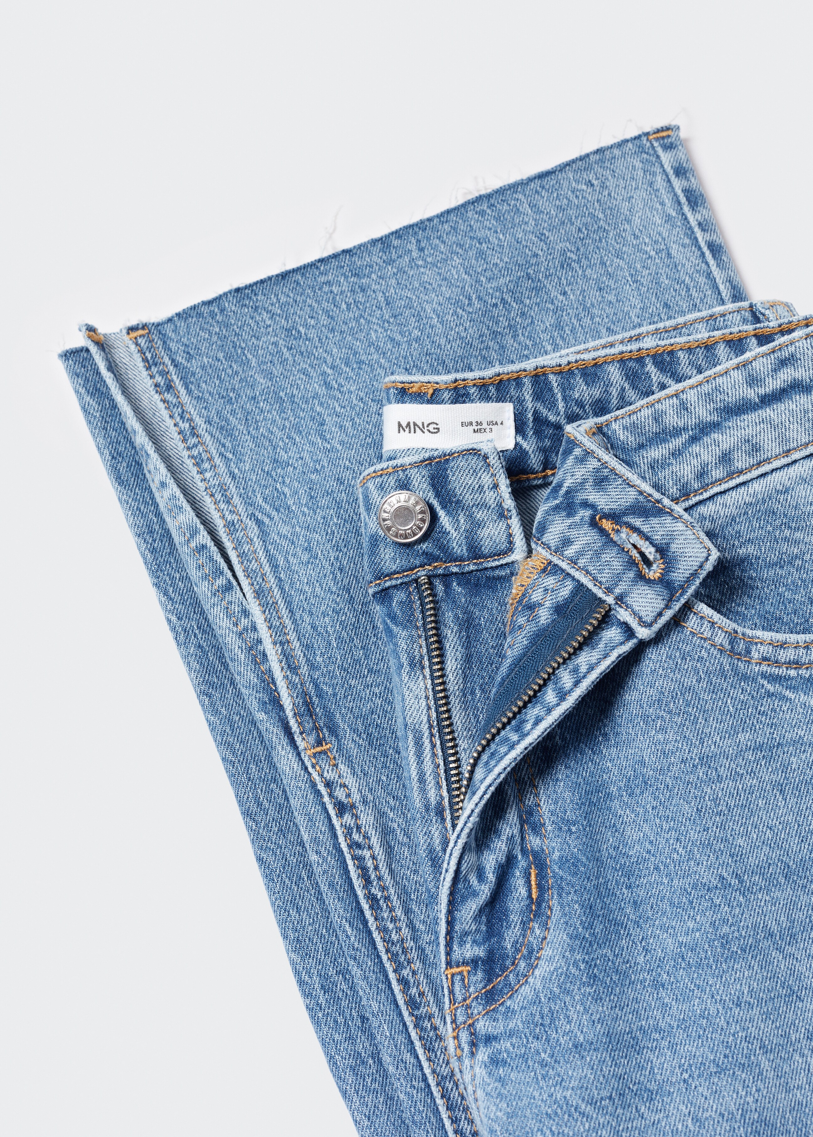 Jeans rectos tiro medio aberturas - Detalle del artículo 8