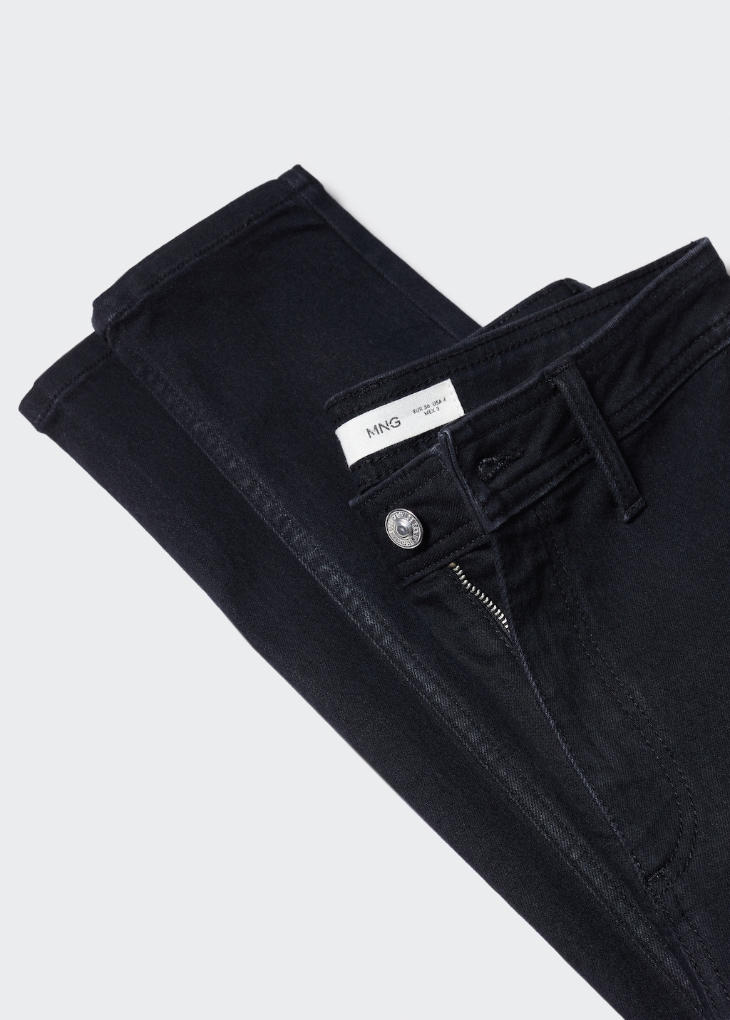 High-waist cotton-blend jeggings - Details of the article 8