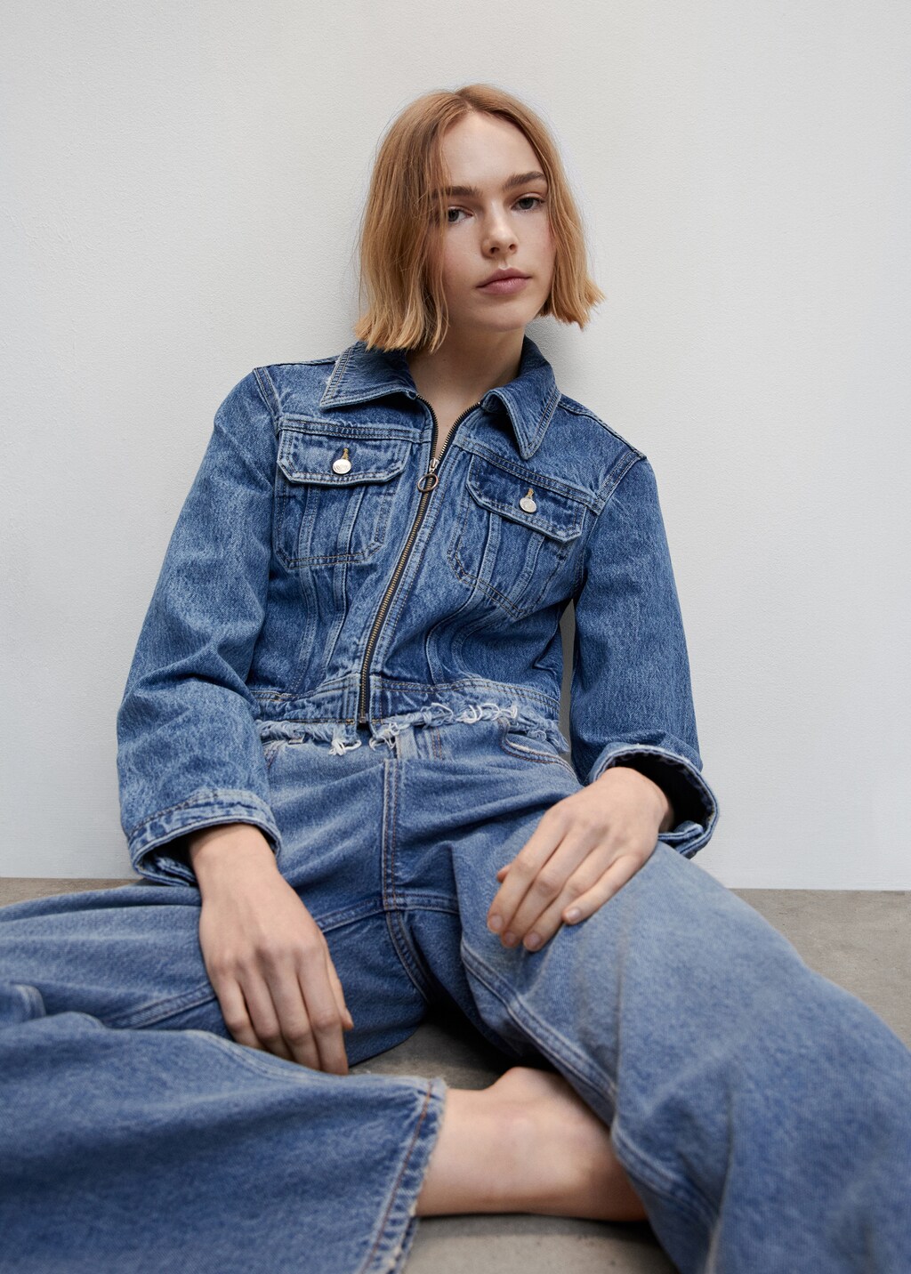 Frayed hem denim jacket - Details of the article 2