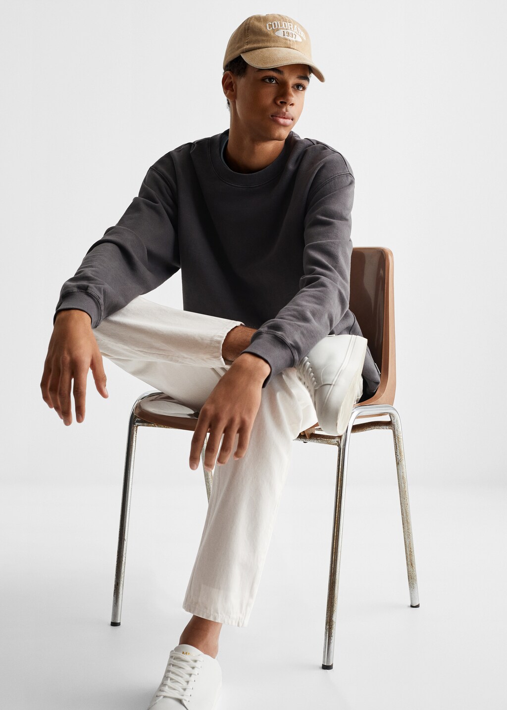 Regular-fit cotton trousers - Details of the article 2