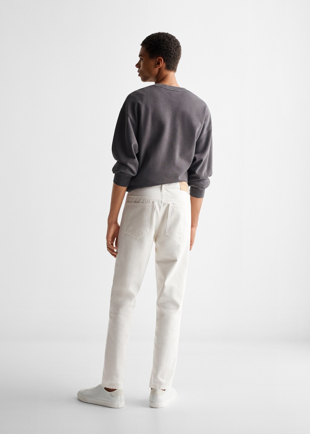 Regular-fit cotton trousers - Reverse of the article