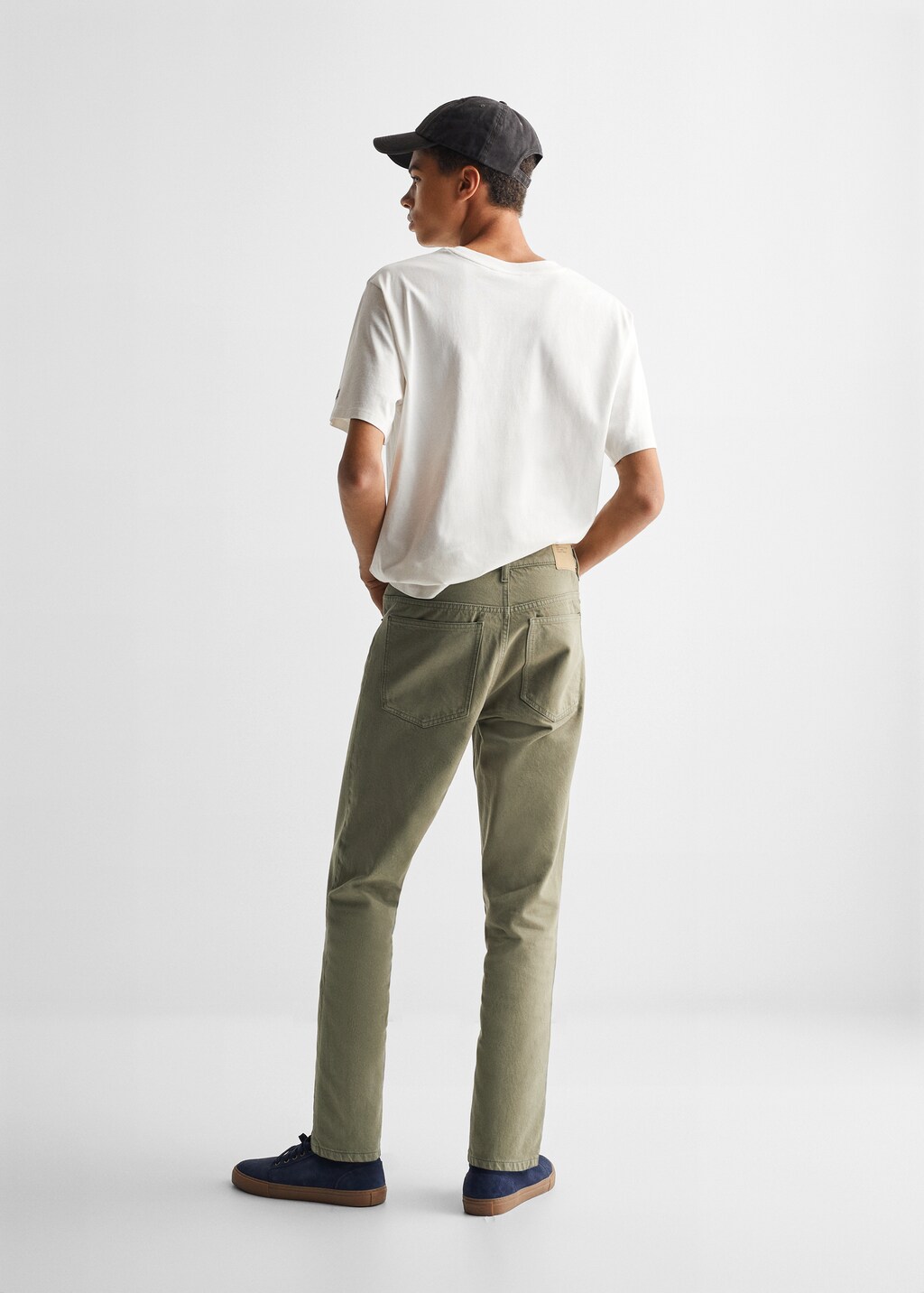 Regular-fit cotton trousers - Reverse of the article