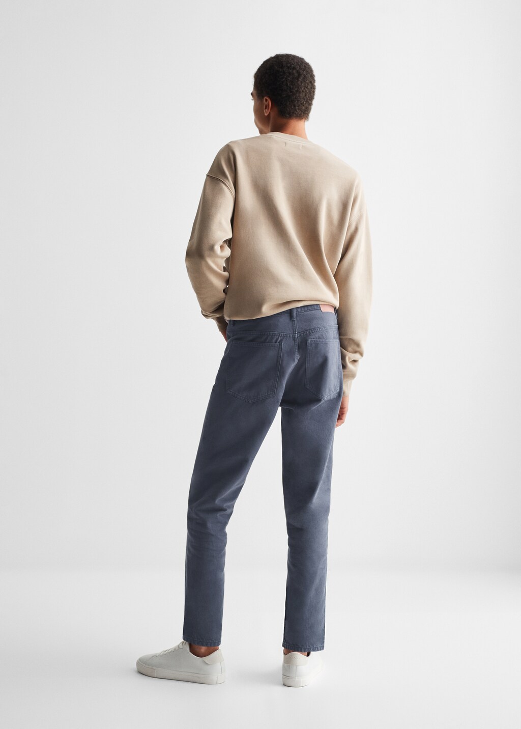 Regular-fit cotton trousers - Reverse of the article