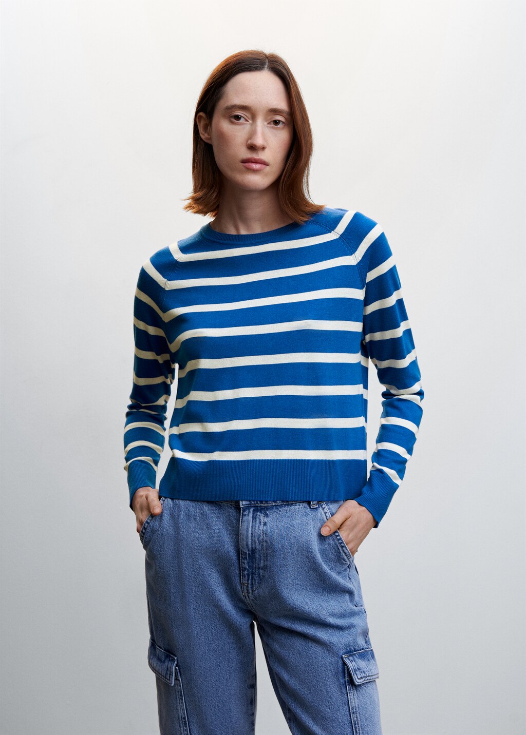 Fine-knit crew neck sweater - Medium plane