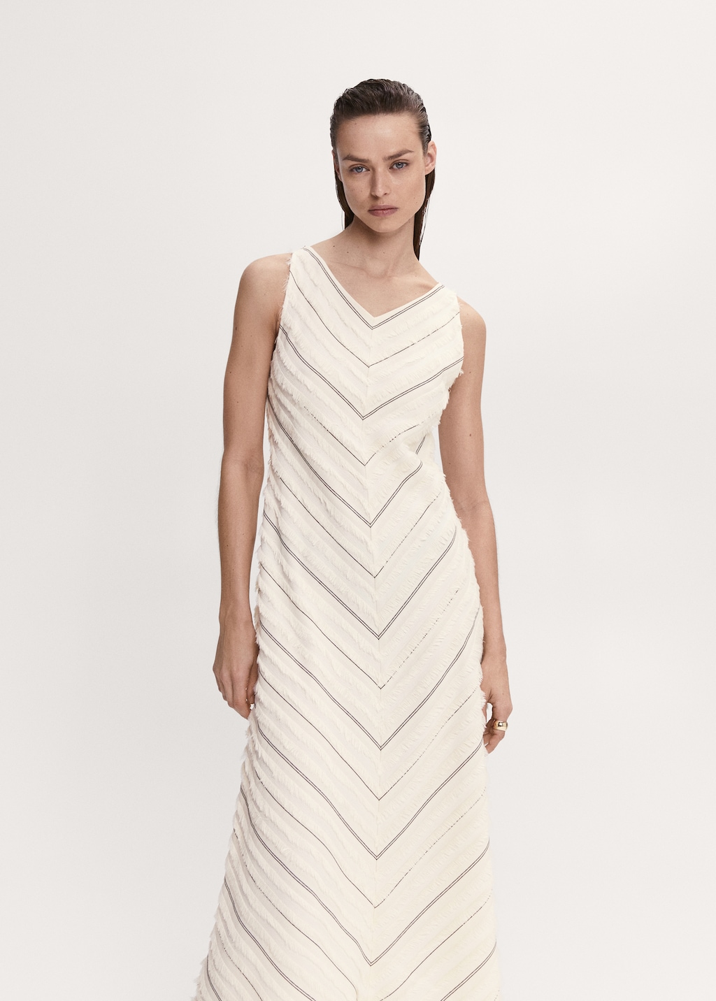 Striped flared dress - Medium plane