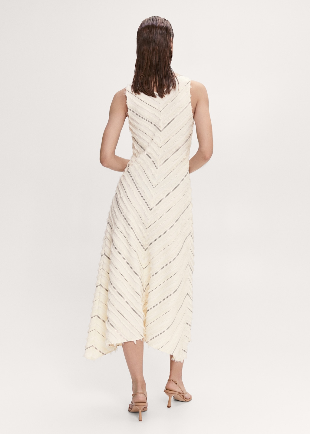 Striped flared dress - Reverse of the article