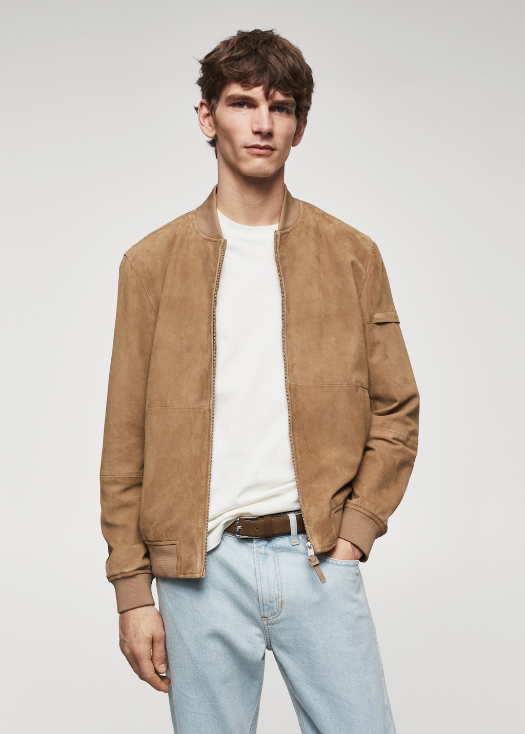 Leather bomber jacket - Medium plane