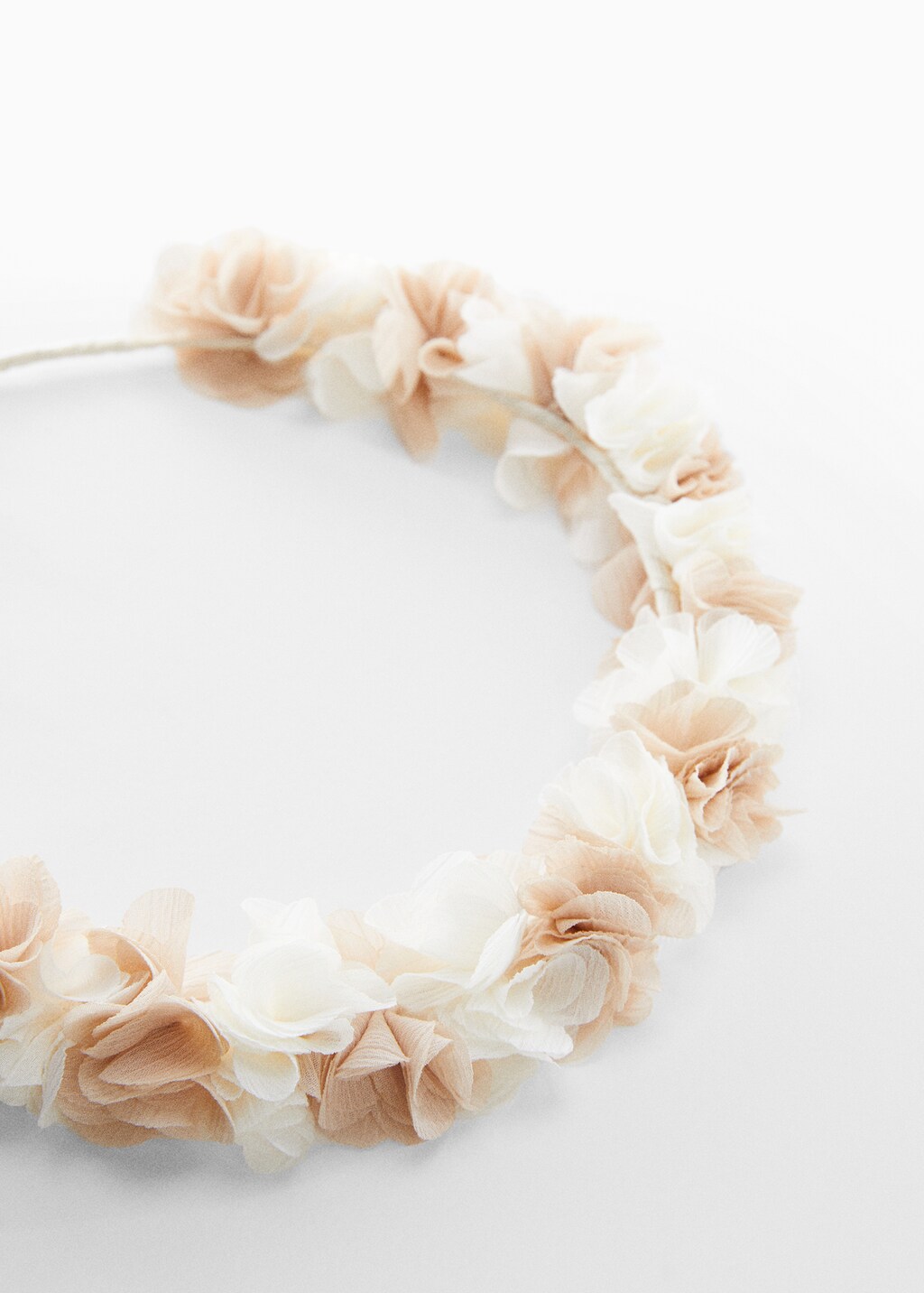 Headband with embossed flowers - Medium plane