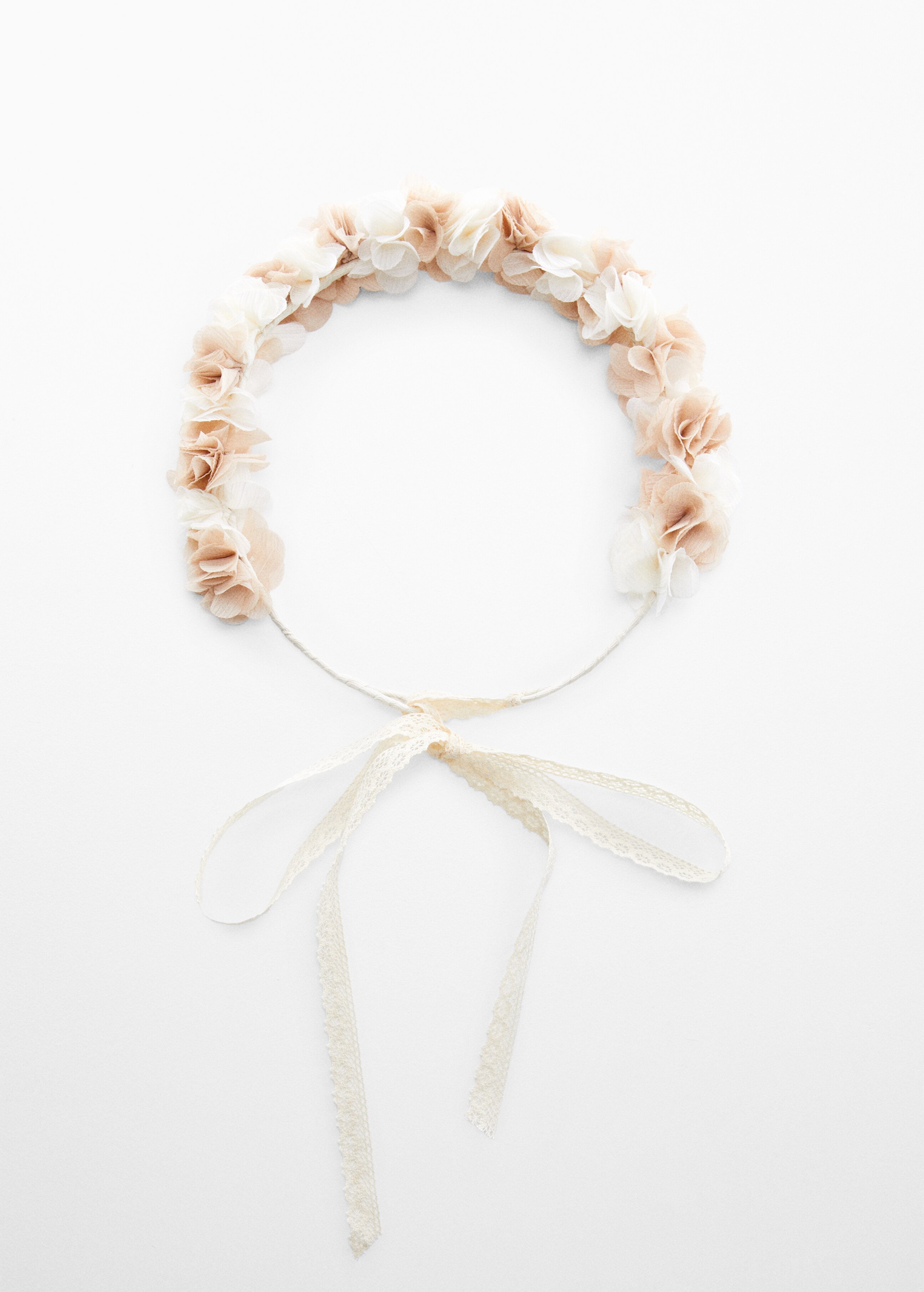 Haarband met bloemen in reliëf - Artikel zonder model